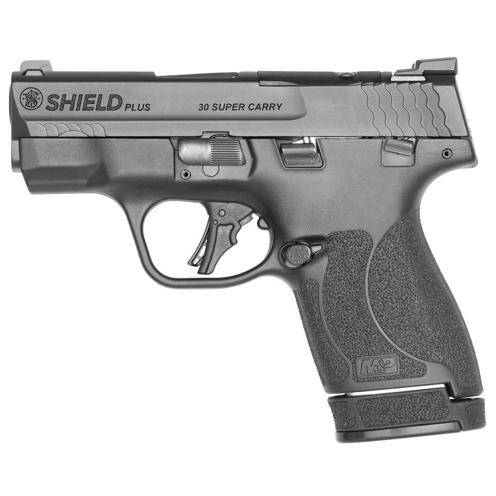 Handguns Smith&Wesson Ready Series S&W Shield Plus OR Thumb Safety Blk 30 Super Carry 3.1in 13/16rnd